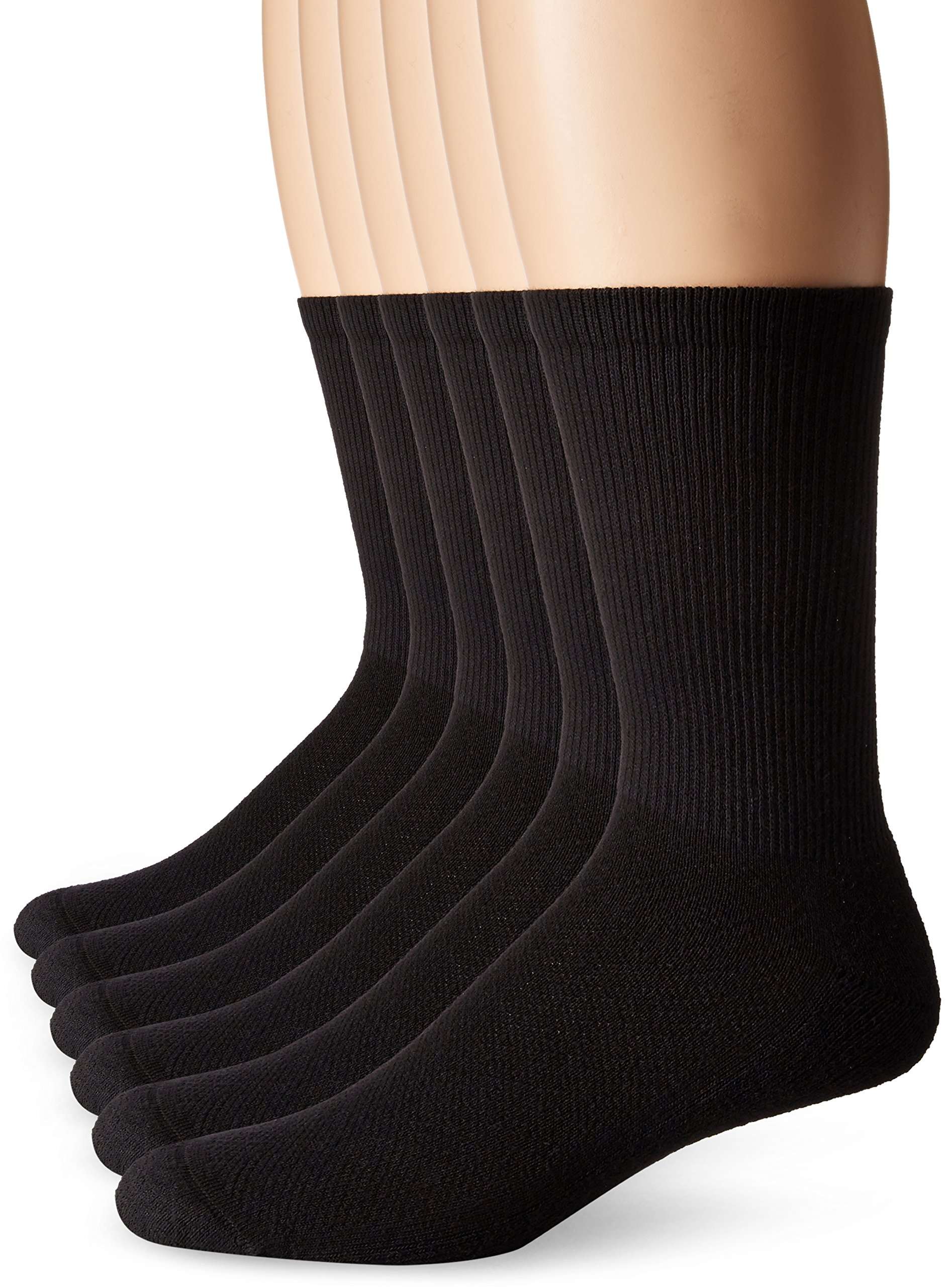 Hanes Men's ComfortBlend 6-Pack Lightweight Casual Assorted Crew Socks - Image 1
