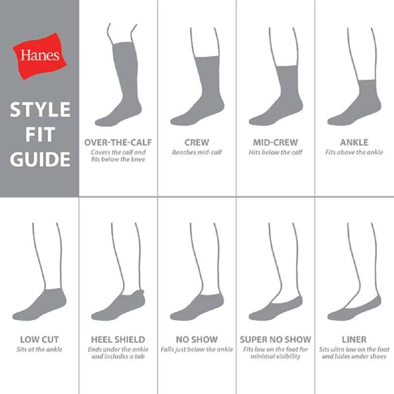 Hanes Men's ComfortBlend 6-Pack Lightweight Casual Assorted Crew Socks - Image 5