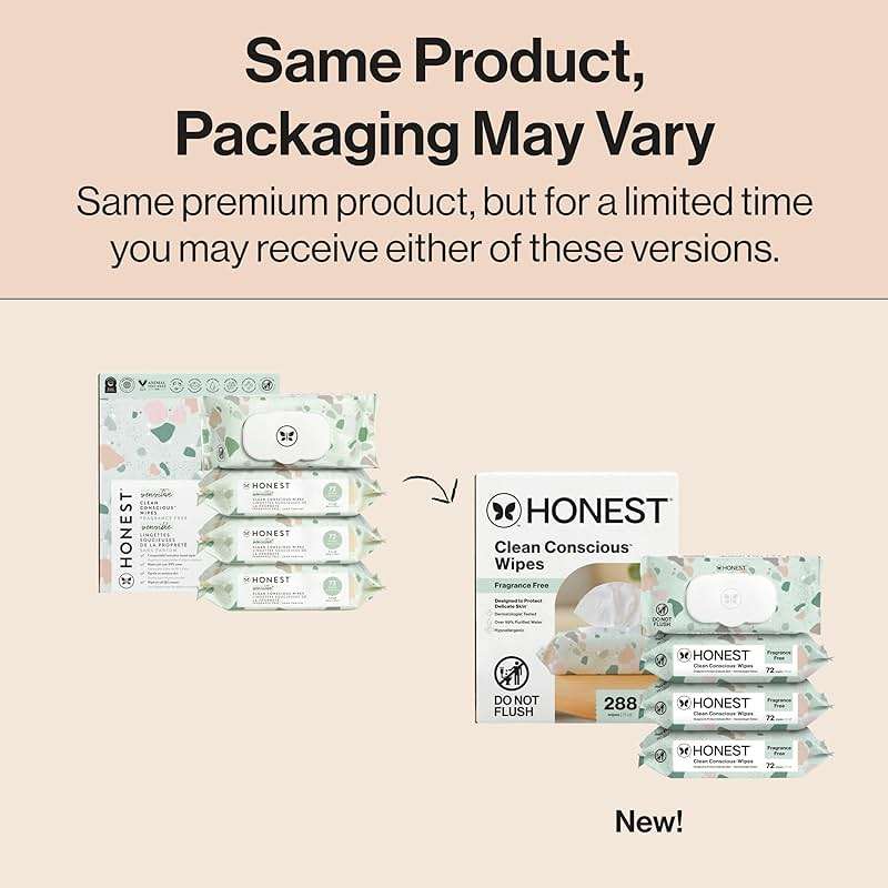 The Honest Company Hypoallergenic Multi-Use Baby Wipes for Sensitive Skin, Geo Mood, 288 Count - Image 2