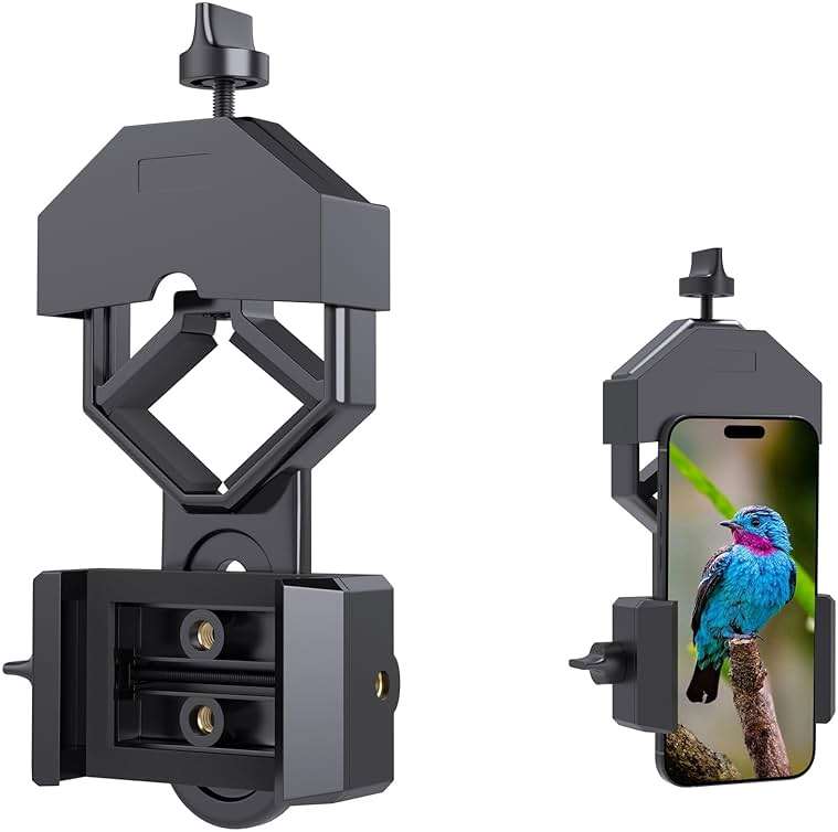 GOSKY Smartphone Adapter Mount Regular Size - Compatible with Binoculars, Monoculars, Spotting Scopes, Telescope, Microscopes Fits almost all Smartphones on the Market Record Nature and The World - Image 1