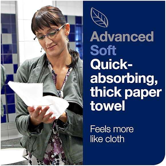 Tork Matic Soft Hand Towel Roll White H1, Advanced, High Absorbency, 6 Rolls x 900 ft, 290095 - Image 5
