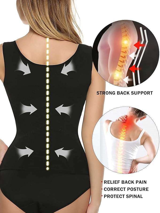Ekouaer Women's Underbust Corset Waist Trainer Cincher Steel Boned Body Shaper Tummy Fat Burner S-4XL - Image 4