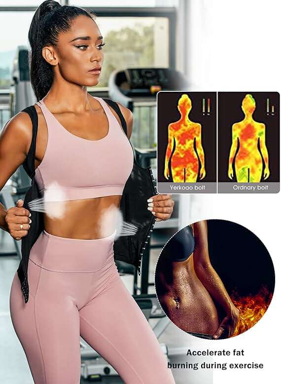 Ekouaer Women's Underbust Corset Waist Trainer Cincher Steel Boned Body Shaper Tummy Fat Burner S-4XL - Image 5
