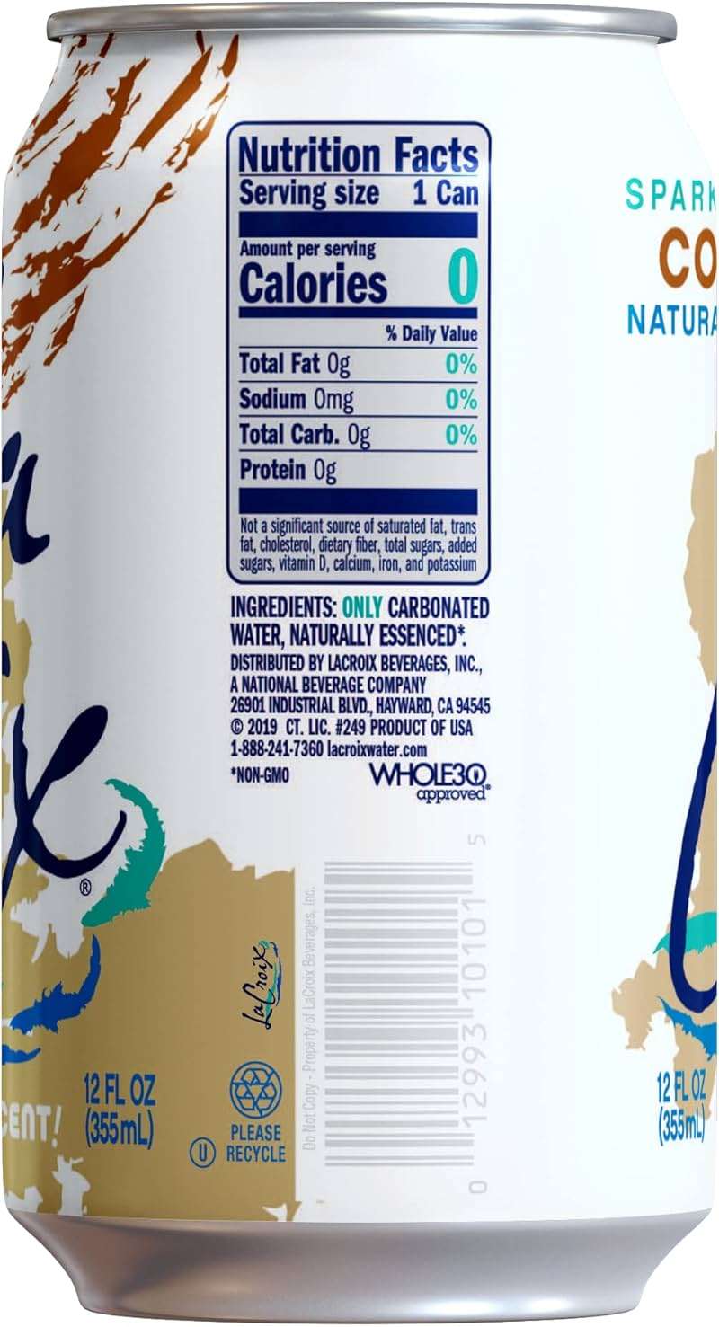 La Croix, Water Sparkling Coconut, 12 Fl Oz, 8 Count - Image 2