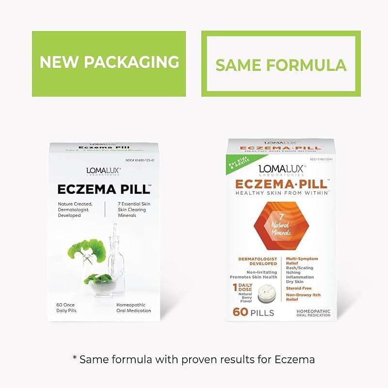 Loma Lux Eczema Pills – Natural Eczema Treatment Relief Remedy – Dermatologist Developed – 7 Minerals Clear & Prevent Severe Eczema Scaling, Rash, Anti Itch Skin Body Face for Adults, Kids, Toddlers - Image 7