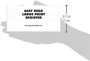 Easy Read Register 10 Large Print Low Vision Checkbook Transaction Registers White - Image 2