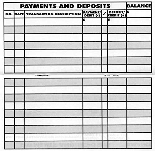 Easy Read Register 10 Large Print Low Vision Checkbook Transaction Registers White - Image 3