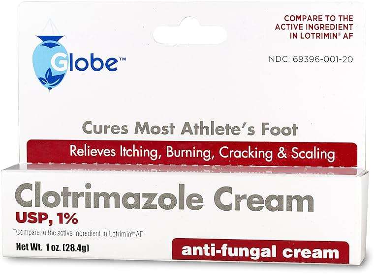 Globe Clotrimazole Antifungal Cream 1% USP (1 oz), Anti Fungal Treatment, Relieves Itching, Burning, Cracking and Scaling Associated Athletes Foot, Jock Itch, Ringworm and More - Image 4