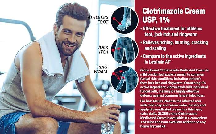 Globe Clotrimazole Antifungal Cream 1% USP (1 oz), Anti Fungal Treatment, Relieves Itching, Burning, Cracking and Scaling Associated Athletes Foot, Jock Itch, Ringworm and More - Image 7