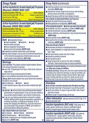 Mucinex Sinus-Max Liquid Gels for Day and Night, 24 Count - Image 13