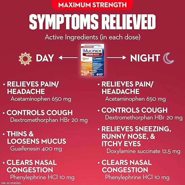 Mucinex Sinus-Max Liquid Gels for Day and Night, 24 Count - Image 4