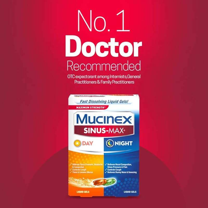 Mucinex Sinus-Max Liquid Gels for Day and Night, 24 Count - Image 6