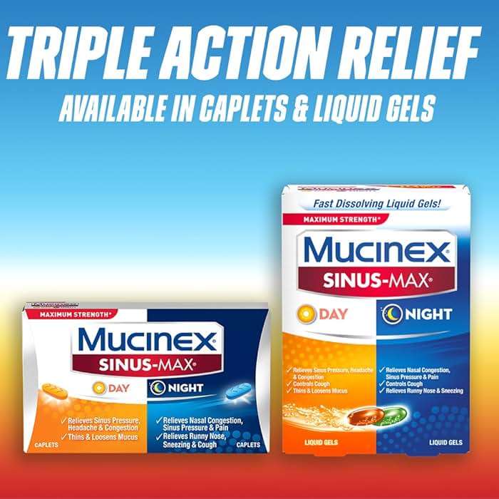 Mucinex Sinus-Max Liquid Gels for Day and Night, 24 Count - Image 7