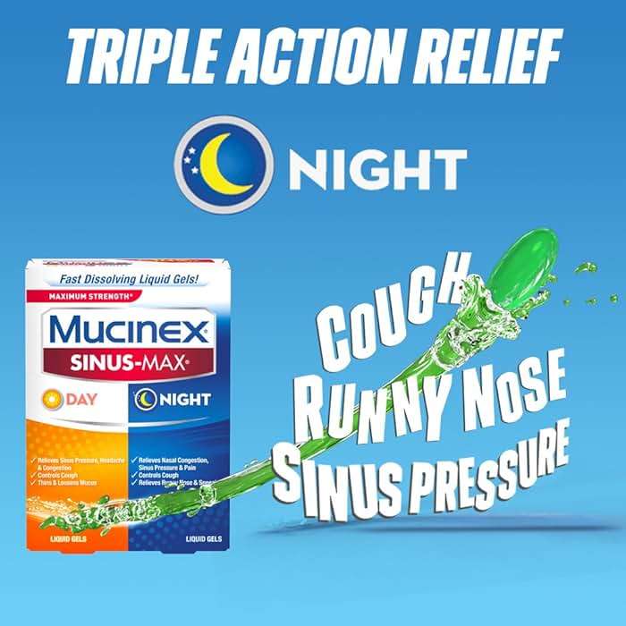 Mucinex Sinus-Max Liquid Gels for Day and Night, 24 Count - Image 9