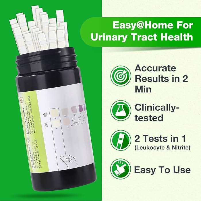 Easy@Home UTI Test Strips 25 Tests, Instant Urine Test Kit for UTI Infections, Women Urinary Tract Bladder Infection Testing, Results in 2 Min (UTI-25P) - Image 2