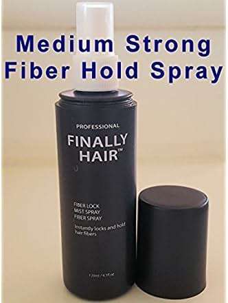 Finally Hair "MEDIUM Hold Hair Fiber Styling Spray. Use our STRONG spray for fiber lock (search item number B00TLY9OHQ). Can also be used with competitor's brands like Xfusion? Bosley? Toppik? - Image 1