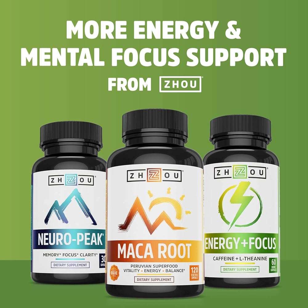 Zhou Green Tea Extract Capsules with EGCG, Natural Energy, Mental Focus, Immune Health, Antioxidant and Heart Support, Non-GMO, Vegan, Gluten Free, 120 Capsules - Image 5