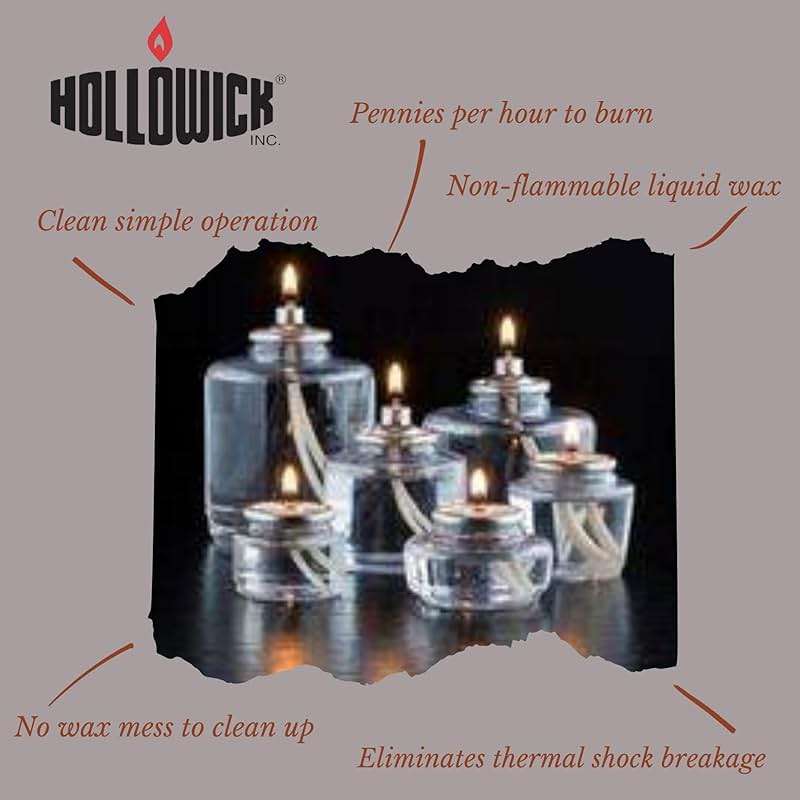 Hollowick Disposable Liquid Candles, 8 Hour, for Use in Glass Votive Tealight Lamp Holders, Restaurant Wedding Table Top Lights, Child Resistant Closures, 90 Pieces, Clear Fuel Oil HD8-90 - Image 6