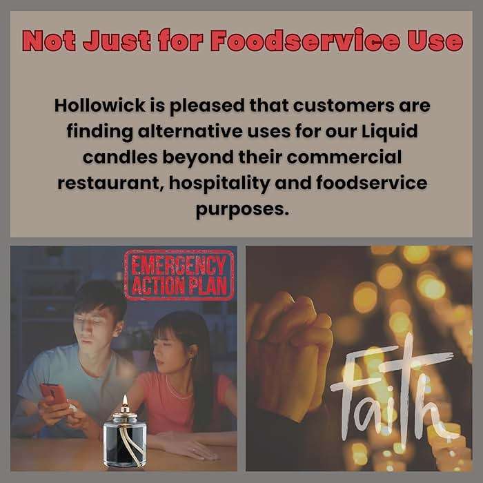 Hollowick Disposable Liquid Candles, 8 Hour, for Use in Glass Votive Tealight Lamp Holders, Restaurant Wedding Table Top Lights, Child Resistant Closures, 90 Pieces, Clear Fuel Oil HD8-90 - Image 8