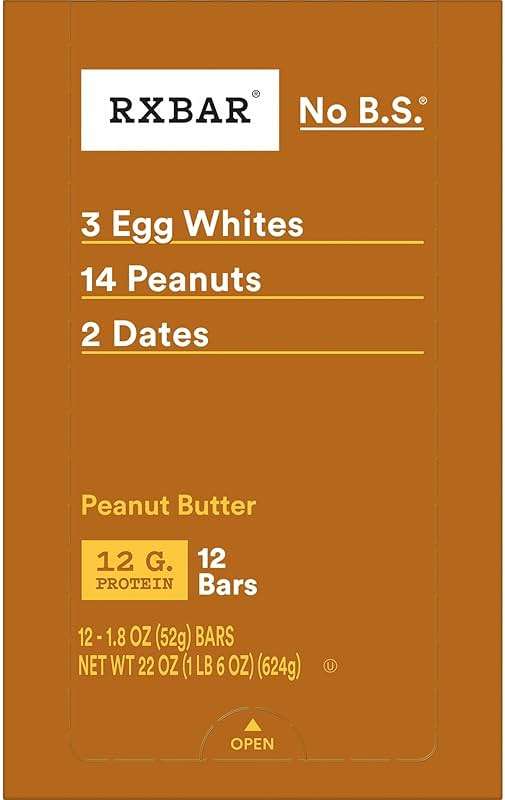 RXBAR Protein Bars, 12g Protein, Gluten Free Snacks, Snack Bars, Peanut Butter, 22oz Box (12 Count) - Image 8