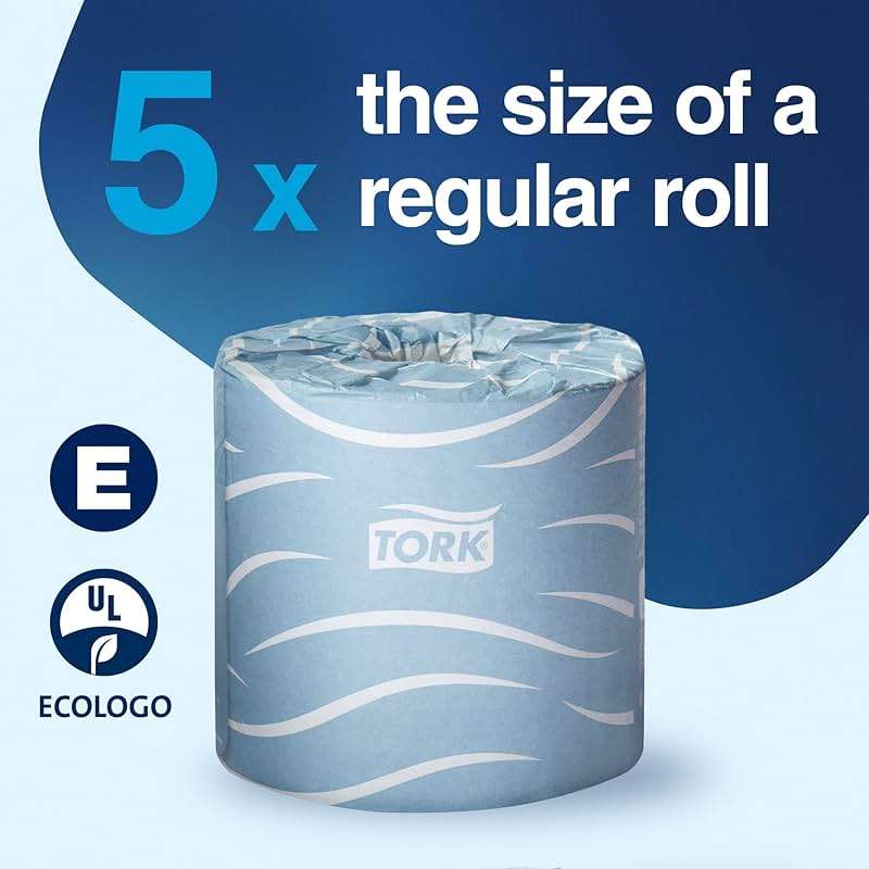 Tork Bath Tissue Roll Advanced 2-ply, Biodegradable 4x3.75", 500 sheets/roll, 48 rolls/case, TM6130S - Image 6