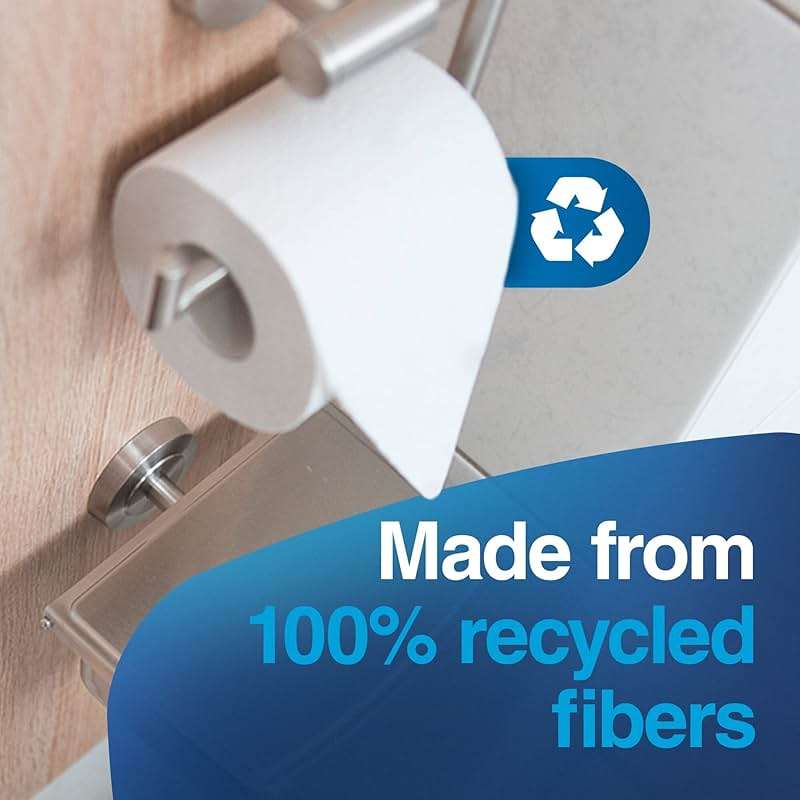 Tork Bath Tissue Roll Advanced 2-ply, Biodegradable 4x3.75", 500 sheets/roll, 48 rolls/case, TM6130S - Image 7