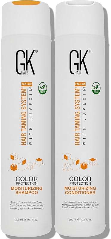 GK HAIR Keratin Shampoo and Conditioner set, Sulfate Free Moisturizing shampoo & conditioner for Color Treated Hair, Hydrating lightweight Formula for Dry, Damaged & Frizzy Hair 10.1oz each - Image 1