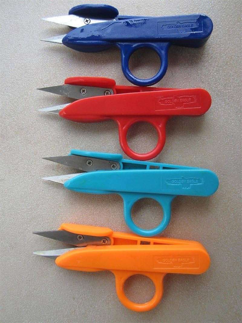 LOT OF 12PCS Random Color Sharp Point Quick-Clip Lightweight Speed Cutting Scissor for Sewing (Random Color) - Image 3
