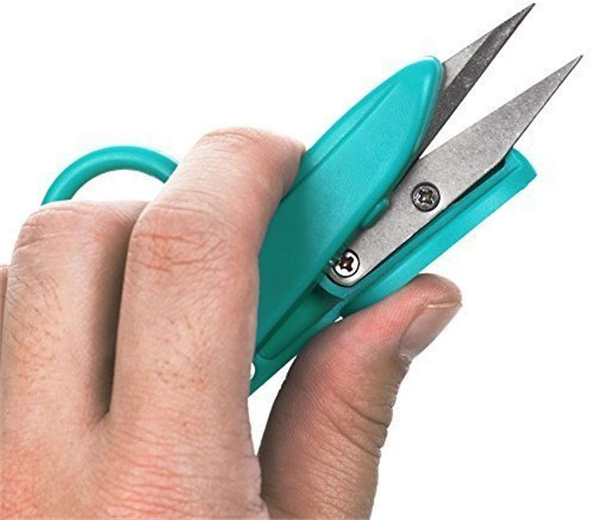 LOT OF 12PCS Random Color Sharp Point Quick-Clip Lightweight Speed Cutting Scissor for Sewing (Random Color) - Image 4