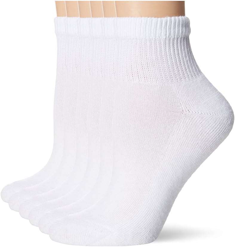 Hanes Women's Crew, Ankle & No Show Socks, 6 Pairs, Cushioned Quarter Socks for Women, Shoe Sizes 5-9 & 8-12 - Image 1