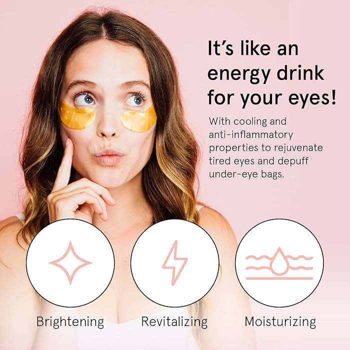 Grace & Stella Under Eye Mask for Dark Circles, Puffy Eyes, Undereye Bags, Wrinkles - Gel Under Eye Patches - Vegan (24 Pairs, Gold) - Image 2