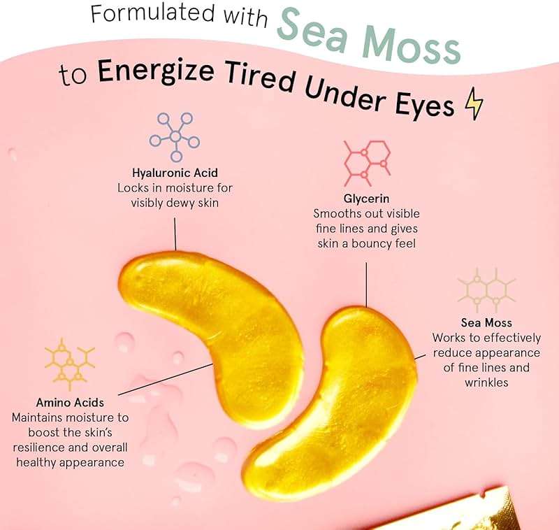 Grace & Stella Under Eye Mask for Dark Circles, Puffy Eyes, Undereye Bags, Wrinkles - Gel Under Eye Patches - Vegan (24 Pairs, Gold) - Image 4