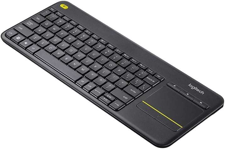 Logitech K400 Plus Wireless Touch TV Keyboard with Easy Media Control and Built-in Touchpad, HTPC Keyboard for PC-Connected TV, Windows, Android, ChromeOS, Laptop, Tablet - Black - Image 5