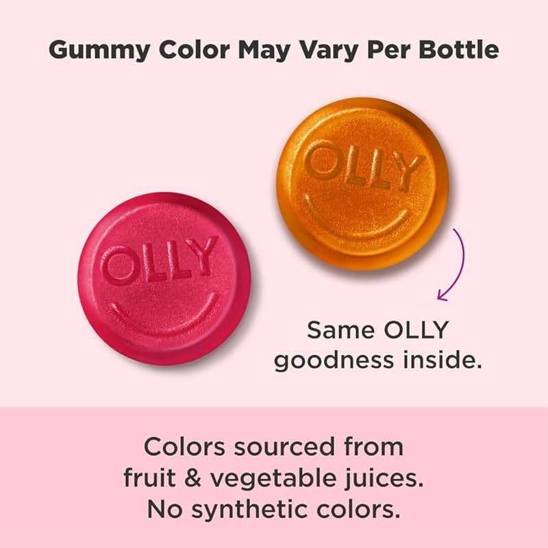 OLLY Hair Skin and Nails Gummies - Undeniable Beauty with Biotin 2500mcg Per 2 Gummies, Keratin & Vitamin C - Supports Healthy Hair, Skin, & Nails - Grapefruit Flavor - 60 Count - Image 2