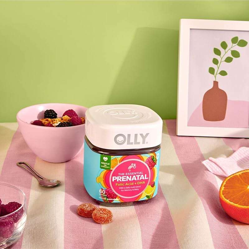 OLLY Prenatal Multivitamin Gummy, Daily Multi Blend for Mommy & Baby, Folic Acid, Omega 3 DHA, Vitamins A & D, Sweet Citrus Flavored, 30 Day Supply - 60 Count - Image 11