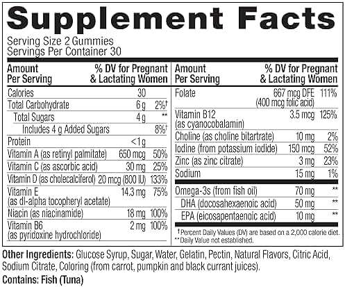 OLLY Prenatal Multivitamin Gummy, Daily Multi Blend for Mommy & Baby, Folic Acid, Omega 3 DHA, Vitamins A & D, Sweet Citrus Flavored, 30 Day Supply - 60 Count - Image 8