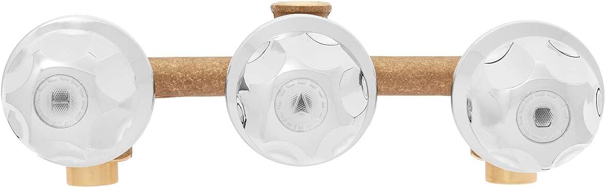 Kingston Brass Elements of Design EF110 Saloon 3-Handle Tub & Shower Faucet, 5", Polished Chrome - Image 3