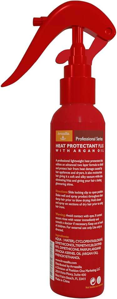 Arvazallia Heat Protectant Spray with Argan Oil - Professional Grade Thermal Protector, Leave-in Conditioner, Anti-frizz, and Shine Spray - Image 6