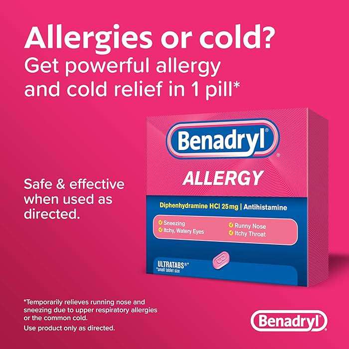 Benadryl Allergy Relief Medicine, 60 Single Use Packets of 2 Tablets - Image 3