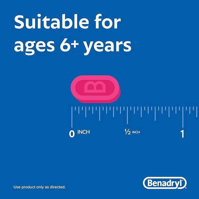 Benadryl Allergy Relief Medicine, 60 Single Use Packets of 2 Tablets - Image 5