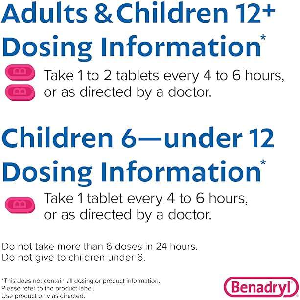 Benadryl Allergy Relief Medicine, 60 Single Use Packets of 2 Tablets - Image 6