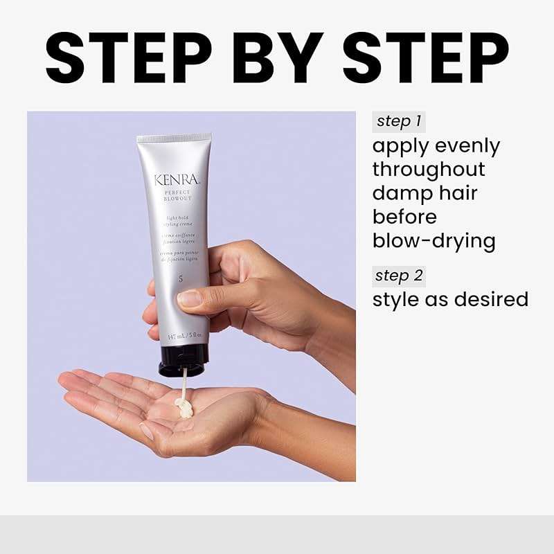 Kenra Perfect Blowout 5 | Light Hold Styling Crème | Provides Thermal Protection | Increases All Over Body & Fullness | Lightweight Formula | All Hair Types - Image 4