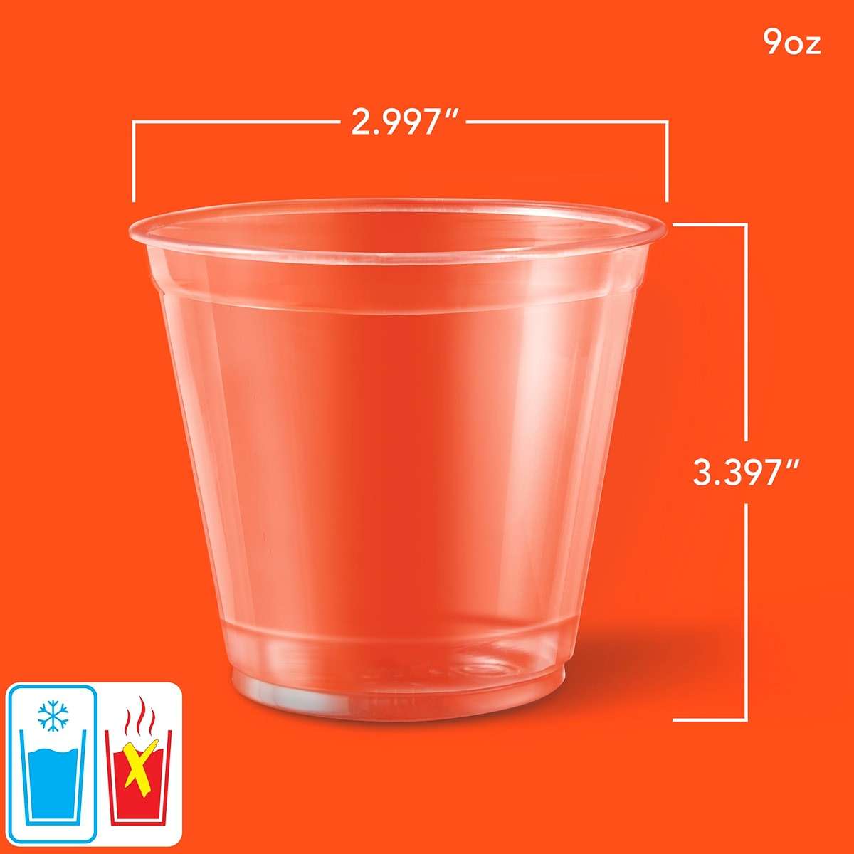 Hefty Deluxe Clear Plastic Party Cups (9 Ounce, 40 Count) - Image 3