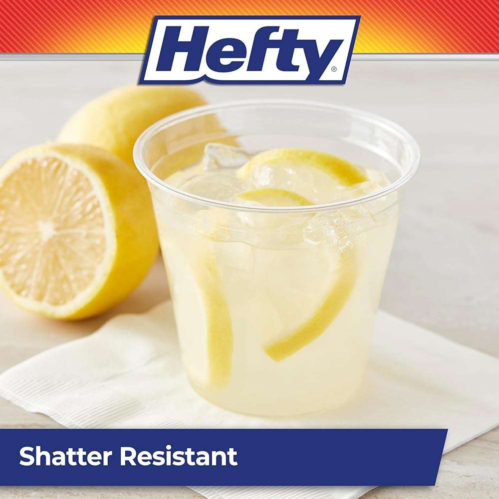 Hefty Deluxe Clear Plastic Party Cups (9 Ounce, 40 Count) - Image 4