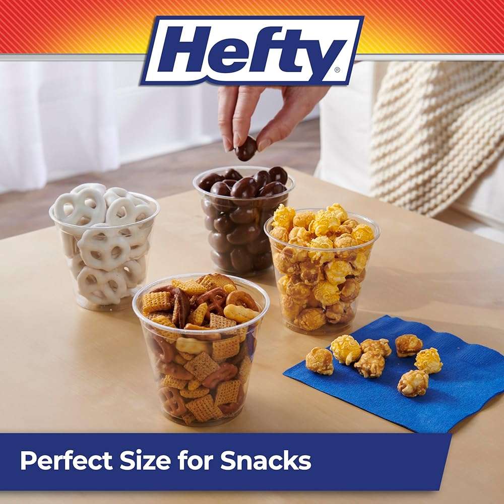 Hefty Deluxe Clear Plastic Party Cups (9 Ounce, 40 Count) - Image 5