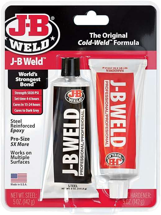 J-B Weld 8281 Professional Size Steel Reinforced Epoxy - Hardener and Steel Pack - 10 oz - Image 1