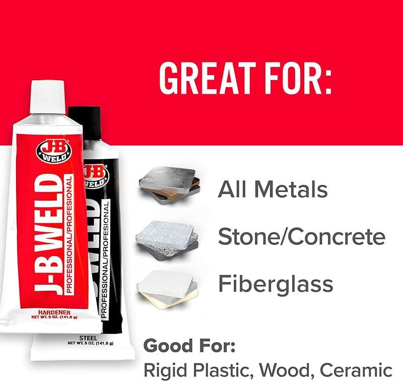 J-B Weld 8281 Professional Size Steel Reinforced Epoxy - Hardener and Steel Pack - 10 oz - Image 3