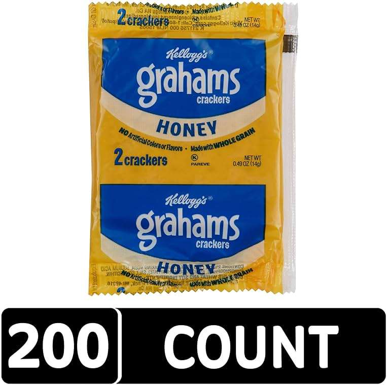Kellogg's Grahams Crackers, Honey, .49oz (200 Count) - Image 2