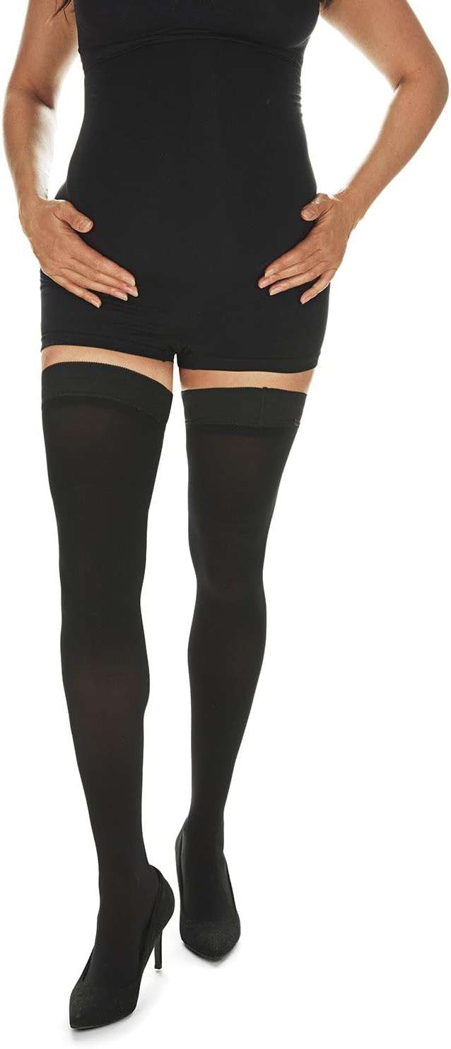 MeMoi Microfiber Opaque Thigh High Stockings - Image 4