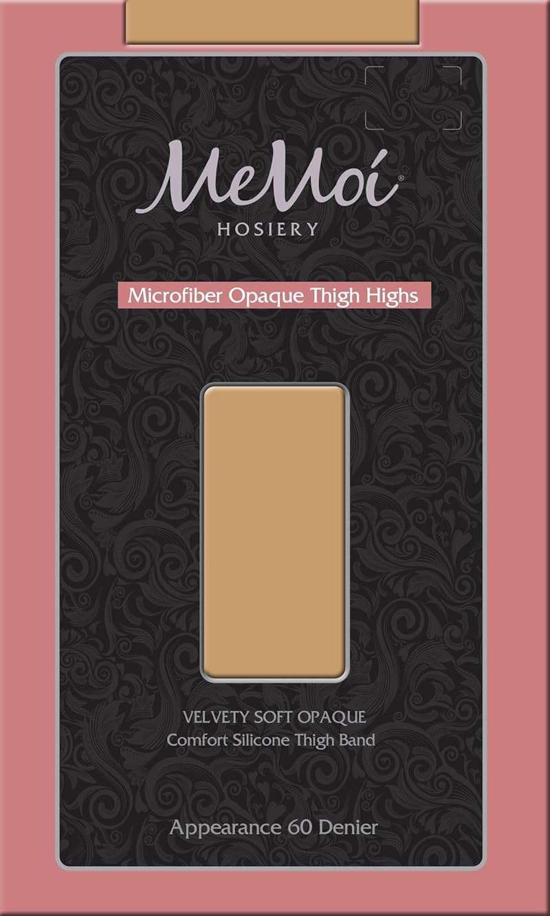 MeMoi Microfiber Opaque Thigh High Stockings - Image 6
